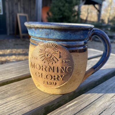 One-of-a-Kind Teacup Mug — Blue Glaze (Hand-Thrown Pottery)