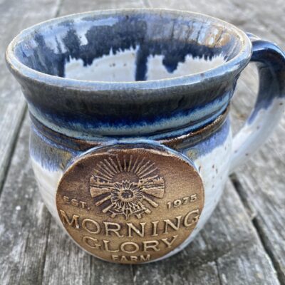 One-of-a-Kind Teacup Mug — Blue Glaze (Hand-Thrown Pottery)
