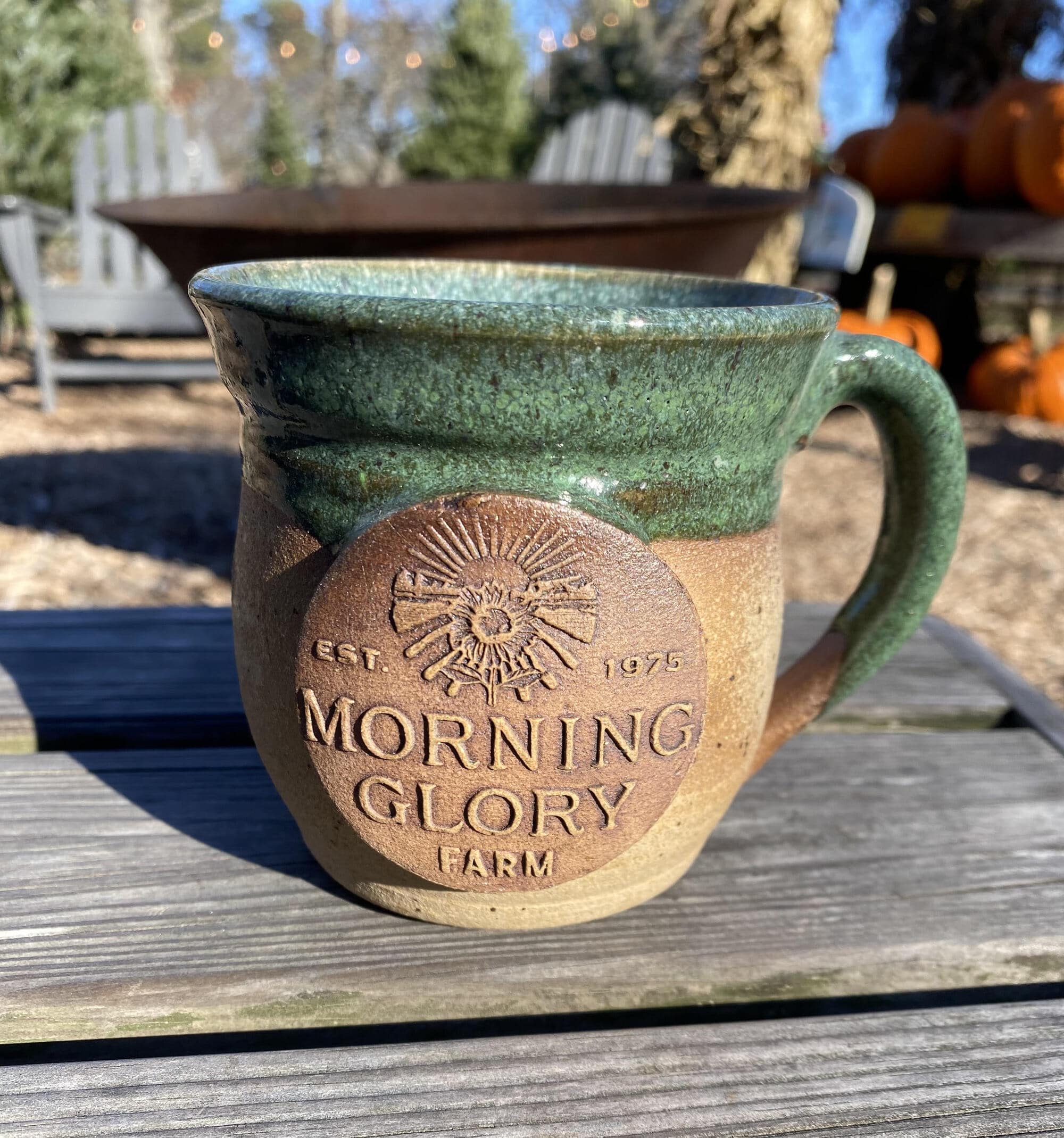 One-of-a-Kind Teacup Mug — Green Glaze (Hand-Thrown Pottery)