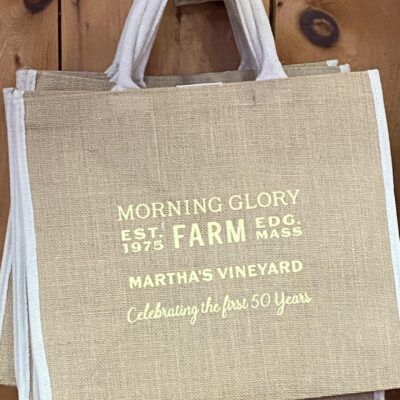 Morning Glory Farm Jute Shopping Bag