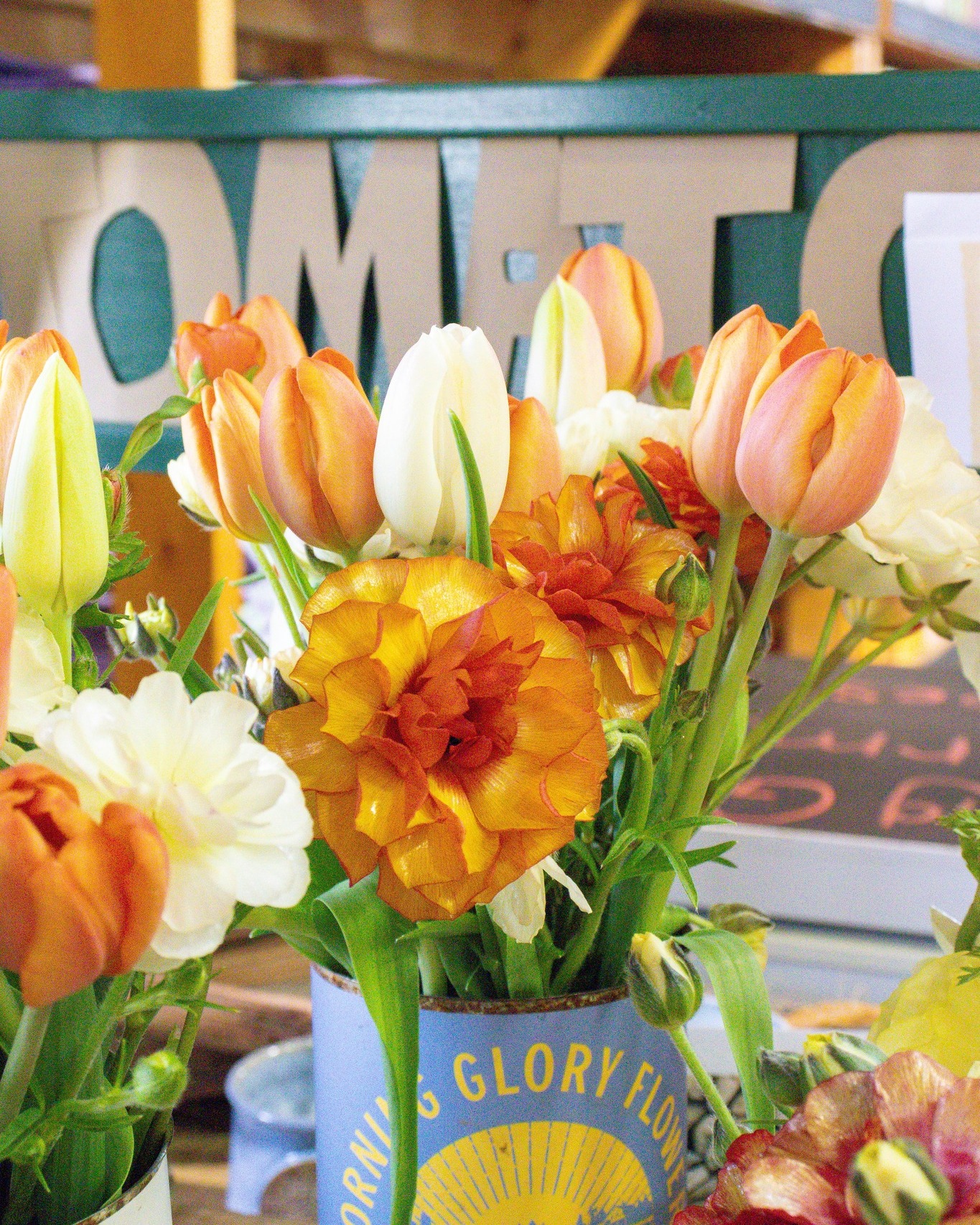 Colorful fresh flowers near me arrangement from Morning Glory Farm flower CSA