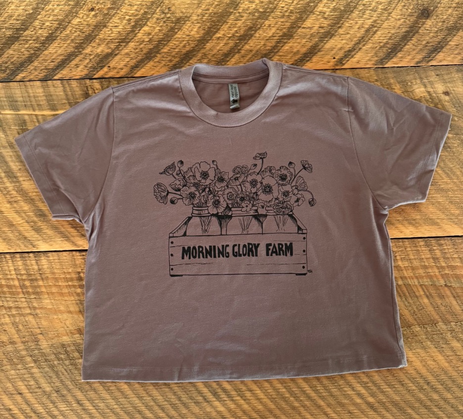 Morning Glory Farm “Flours” Boxy Shittake T-Shirt