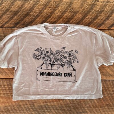 Morning Glory Farm “Flours” Boxy Faded Bone T-Shirt