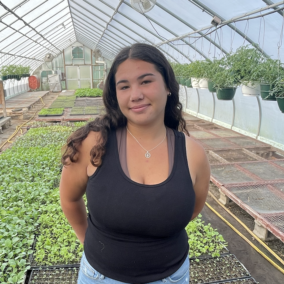 Born and raised on the Island, Julia joined Morning Glory in May 2023. With a passion for farming and a degree in Sustainable Agriculture with a minor in Resource and Agribusiness Economics/Leadership from The University of Maine, Julia is responsible for over 300 varieties of seeds. On a typical day Julia manages the environmental controls of the greenhouses, monitoring and adjusting ventilation and temperature, and mitigating pests. Besides Morning Glory’s commitment to organic, environmentally-responsible farming, Julia says she appreciates the Farm’s ample leadership opportunities for young people eager to learn.