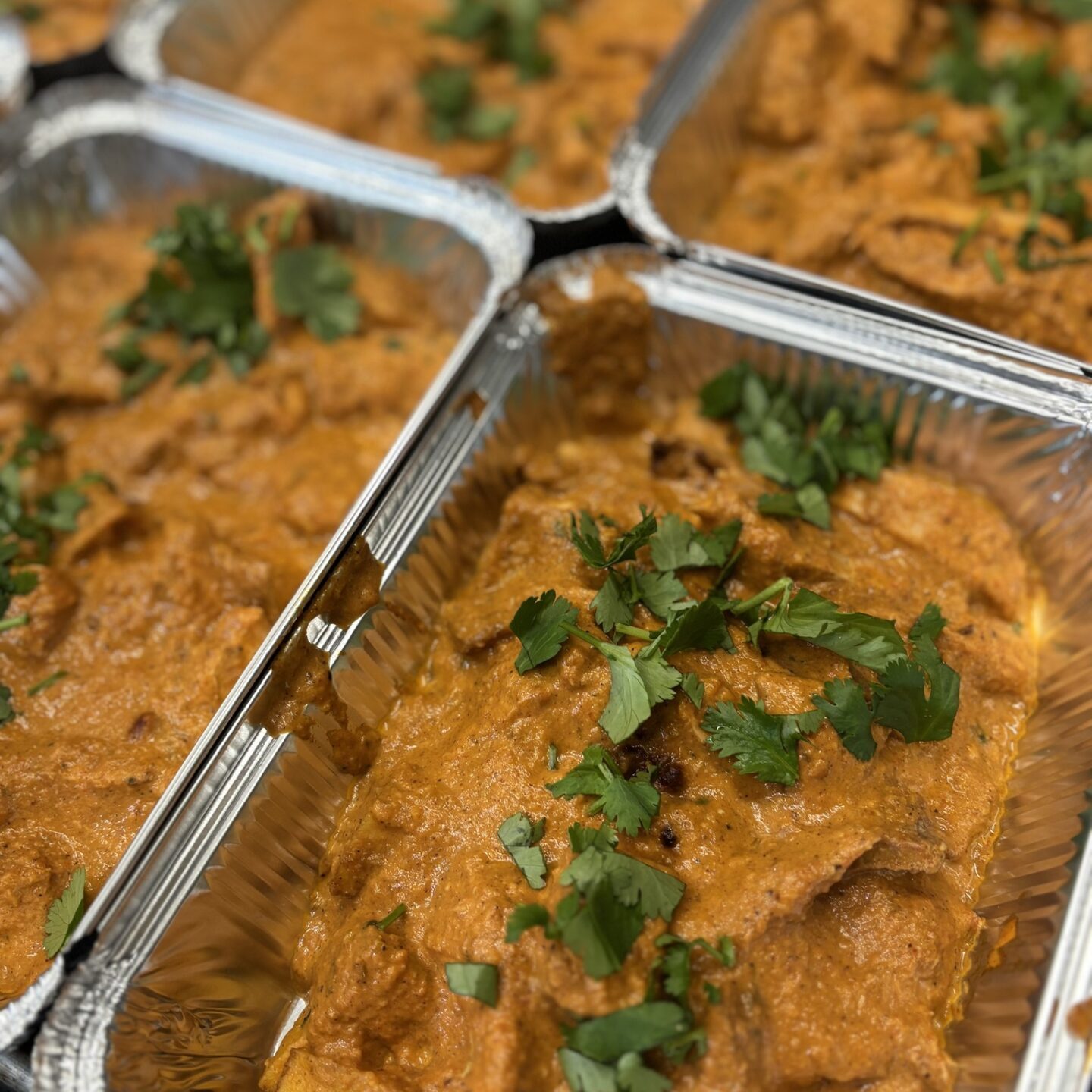 Farm fresh meals featuring mild butter chicken made in-house at Morning Glory Farm